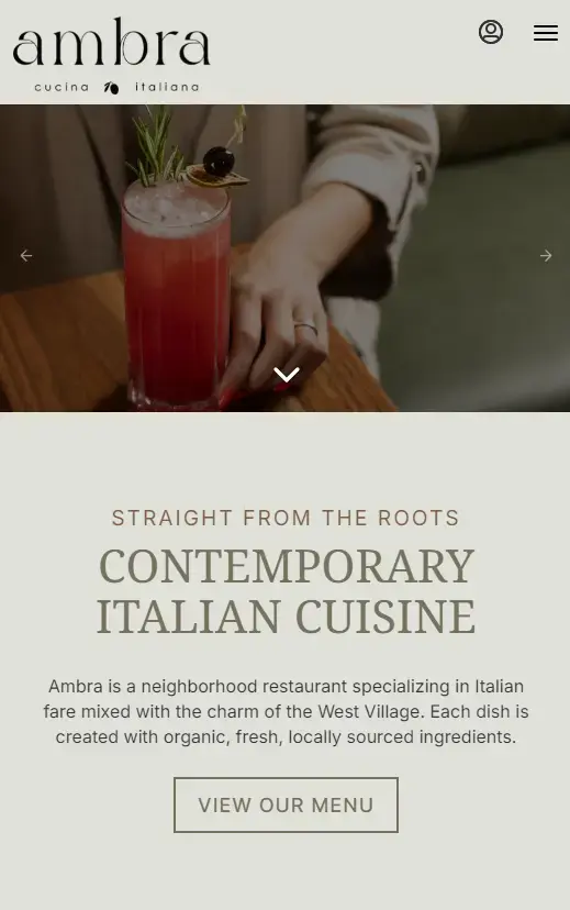 local site adapts cleanly to mobile with a simple design