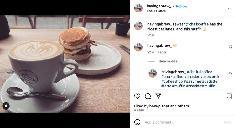 User-generated post on Instagram