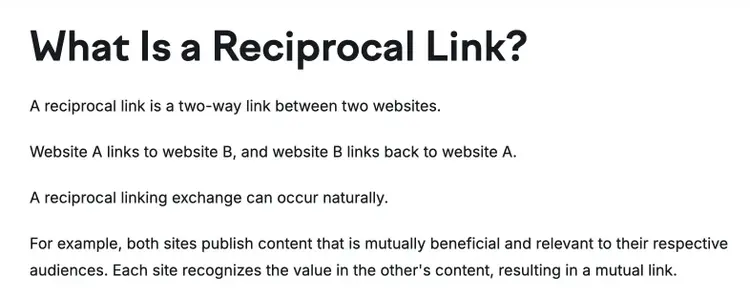 BLUF technique on the Semrush blog with the heading asking a question and the body text answering it in the first line below it.