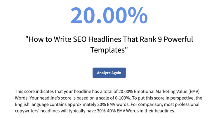 Headline Analyzer tool