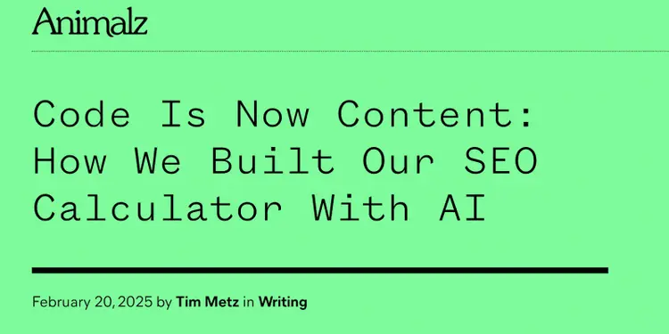 Thought leadership content example from Animalz