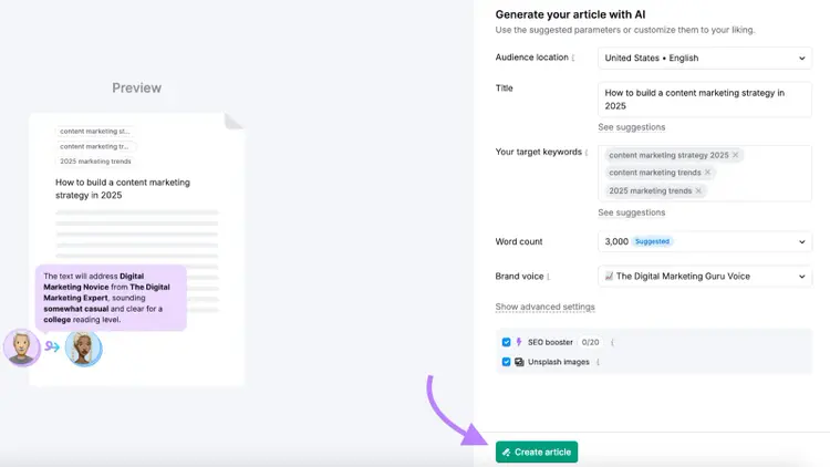 Using Semrush Content Toolkit for SaaS content