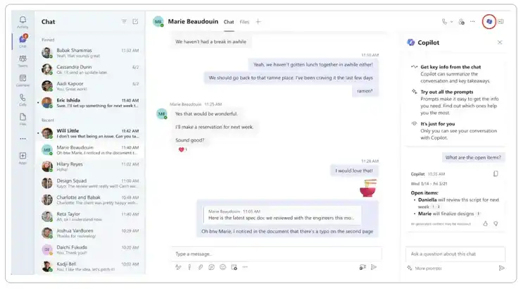 Using Microsoft Copilot in Teams