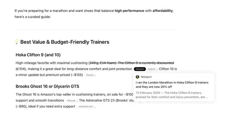 Blog excerpt about best value budget-friendly trainers for marathon running