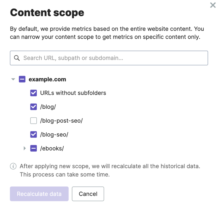 set your content scope