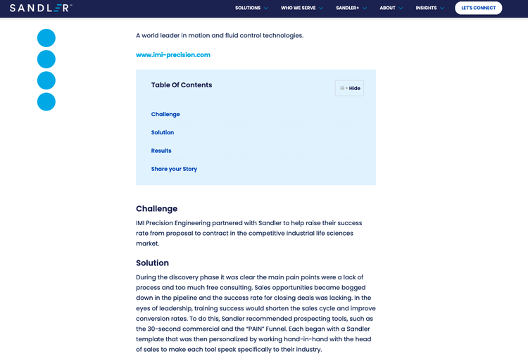 Sandler case study