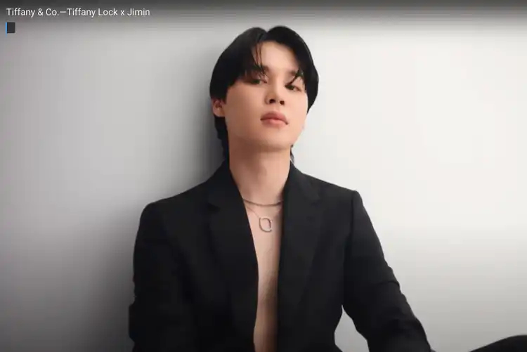Tiffany & Co. ad featuring K-Pop singer Jimin with luxury jewelry