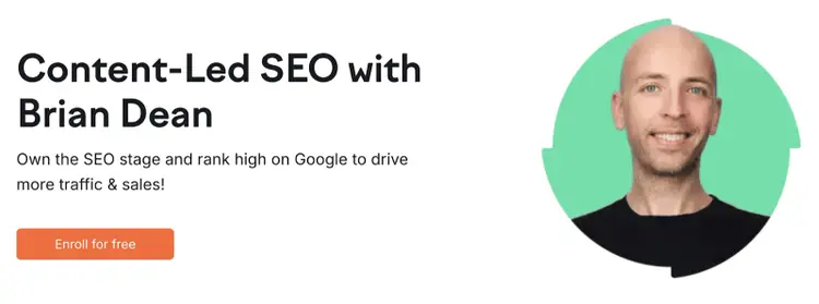 Content-Led SEO with Brian Dean course card with instructor photo