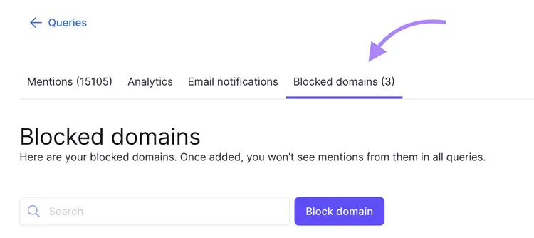 Brand Monitoring block domains