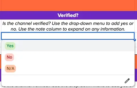 “Verified?” column of social media audit template