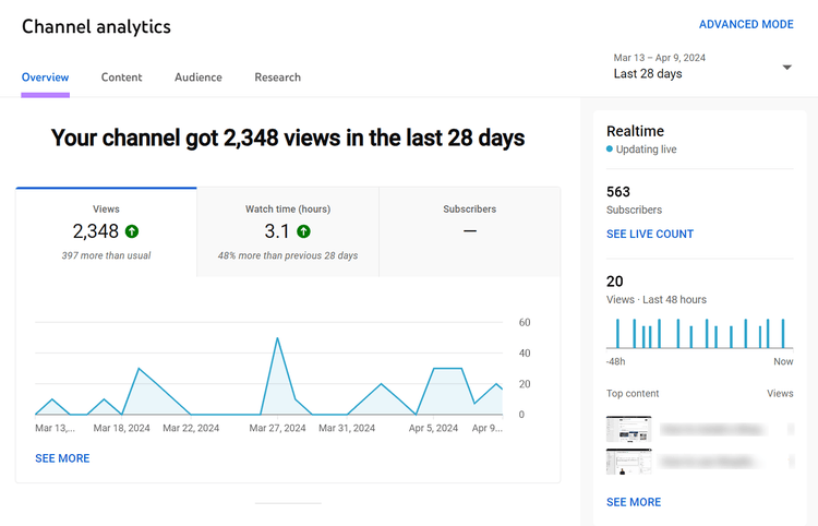 a snapshot of ad’s performance in YouTube Studio