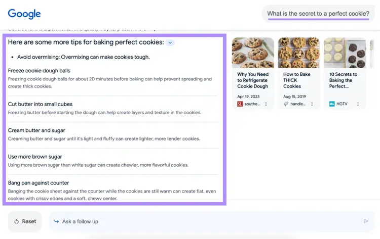 Best tips for "What is the secret to a perfect cookie?”