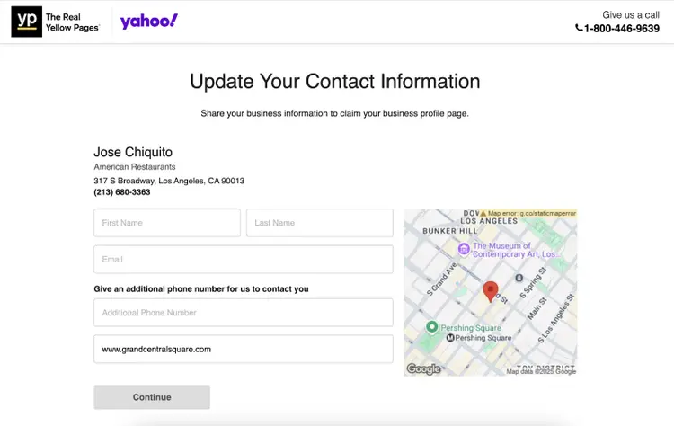 Page allows you to add more info.