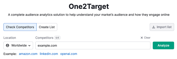 one2target tool start
