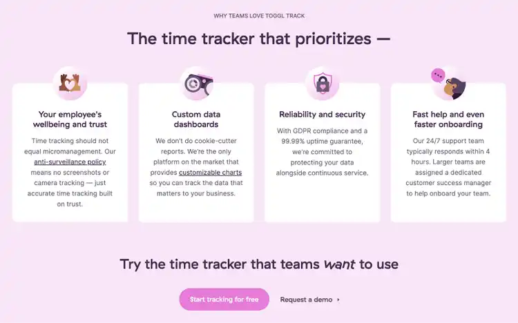 toggle benefits section