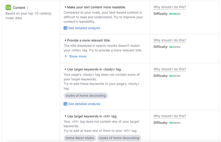 seo content ideas list