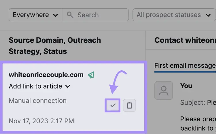"whiteonricecouple.com" imported to the “Monitor” section