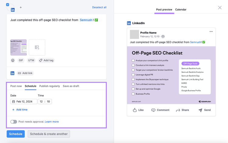 Social Poster builder, showing a preview on the right-hand side
