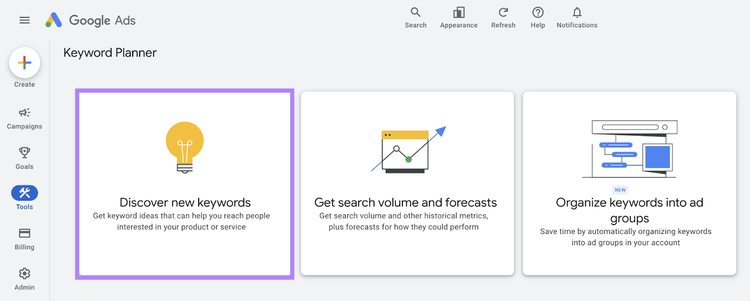 discover new keywords highlighted