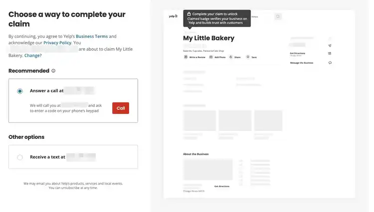 Claim listing page.