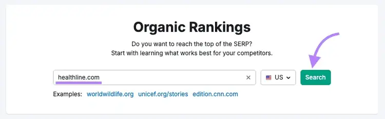 organic rankings report