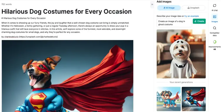 Semrush Content Toolkit: Best AI image generator for blog content