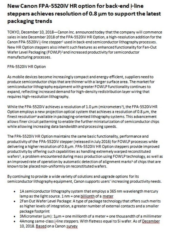 An example of a traditional press release