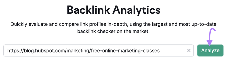 Backlinks search