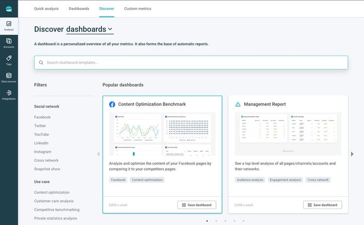 facelift data studio's reporting dashboards such as content optimization benchmark
