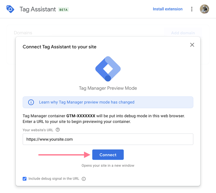 connect button