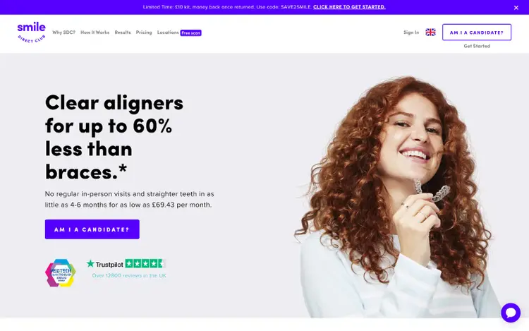 Smile Direct Club website
