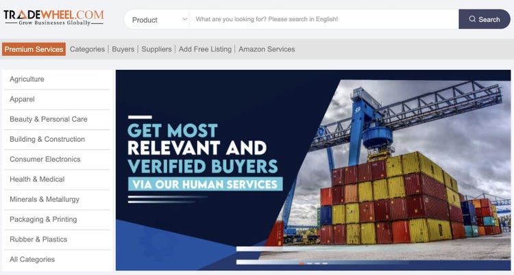 Tradewheel homepage