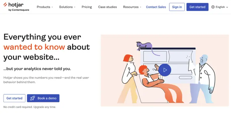 hotjar homepage