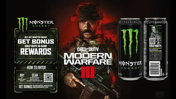 Call of Duty Modern Warfare III Monster Energy partnership ad