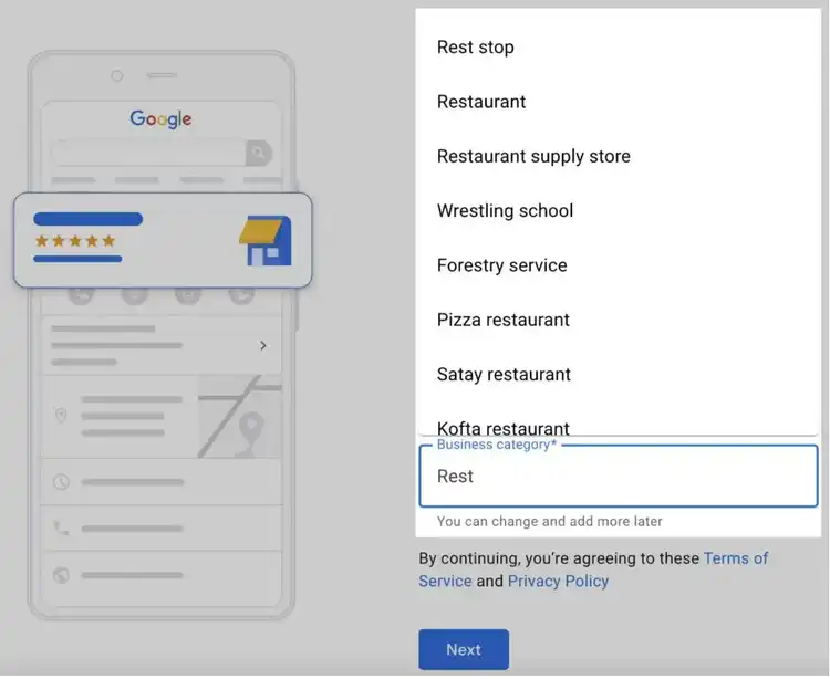 Choose the right category to match your Google Business Profile to relevant queries.