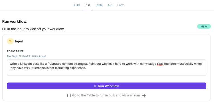 Copy.ai: creating workflows