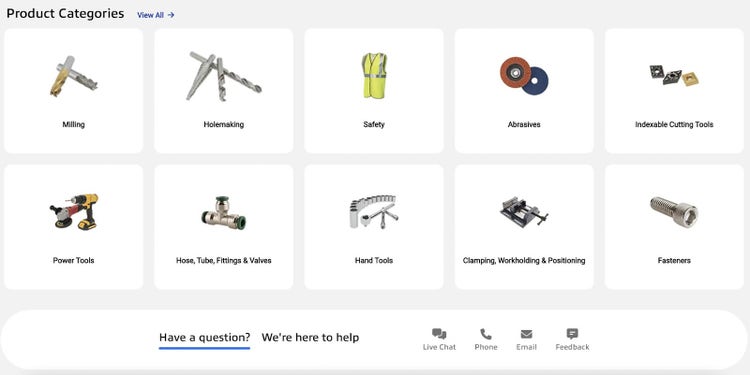 MSC Direct's product categories