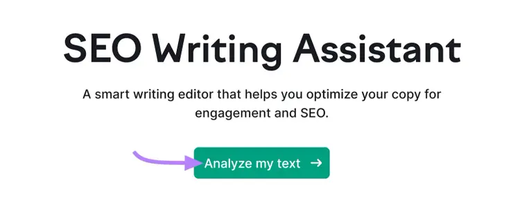 SEO Writing Assistant tool
