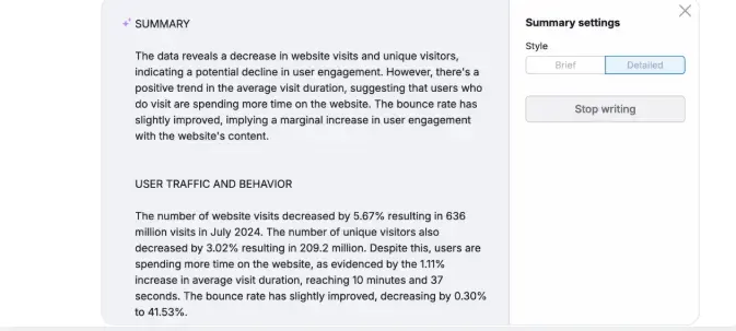 summary of report example