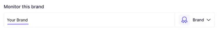 "Monitor this brand" box in Brand Monitoring app