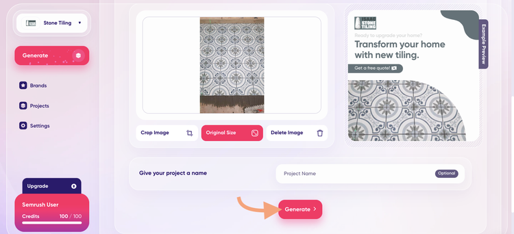 A screenshot of the ad preview on Ad.Creative.