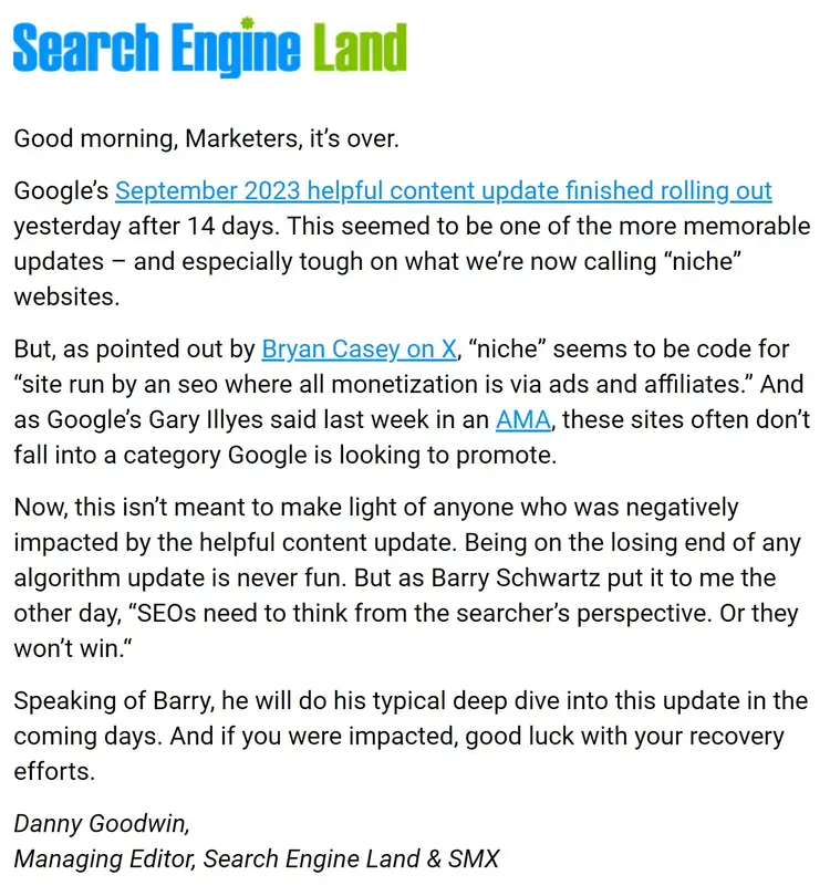 Search Engine Land’s daily newsletter