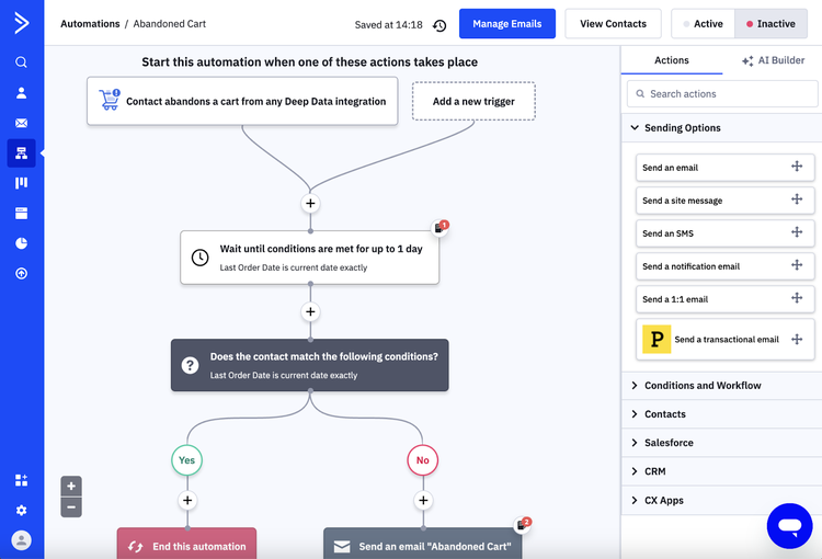 activecampaign email marketing tool with automation builder