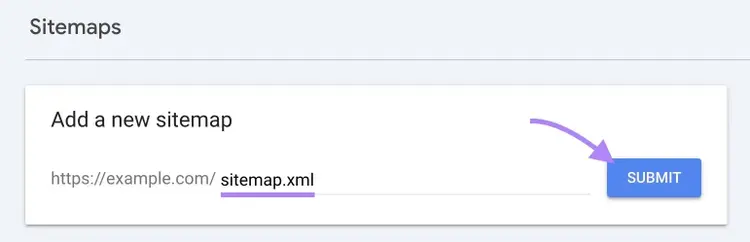 Adding a new sitemap to GSC.