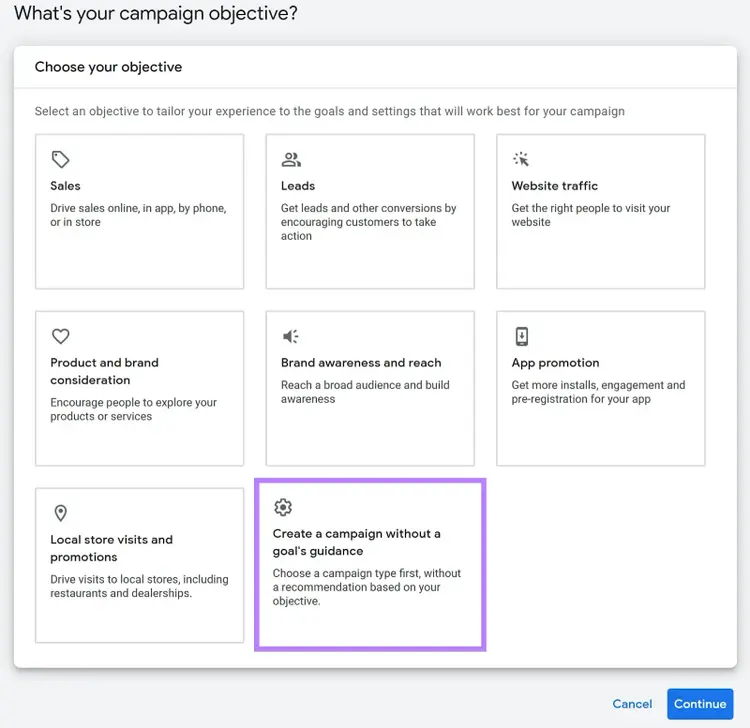 Edit your campaign's objective page