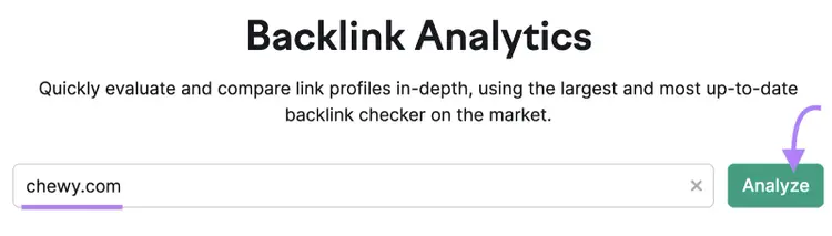 Backlinks tool start