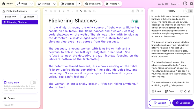 Sudowrite: an AI writing tool for creative writing