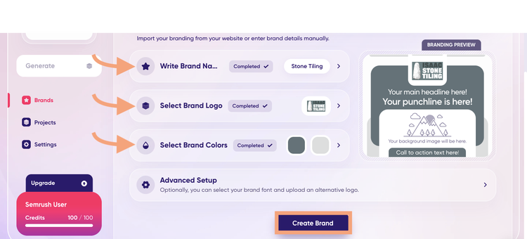 A screenshot of the filters and fields on the Ad.Creative dashboard.