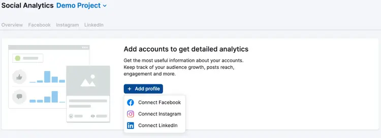 A demo project in Social Analytics tool