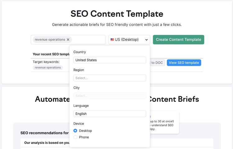 Find the optimal blog post length - SEO Content Template